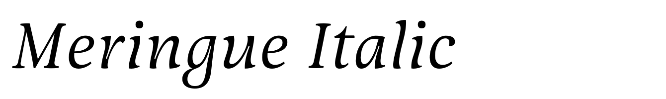 Meringue Italic